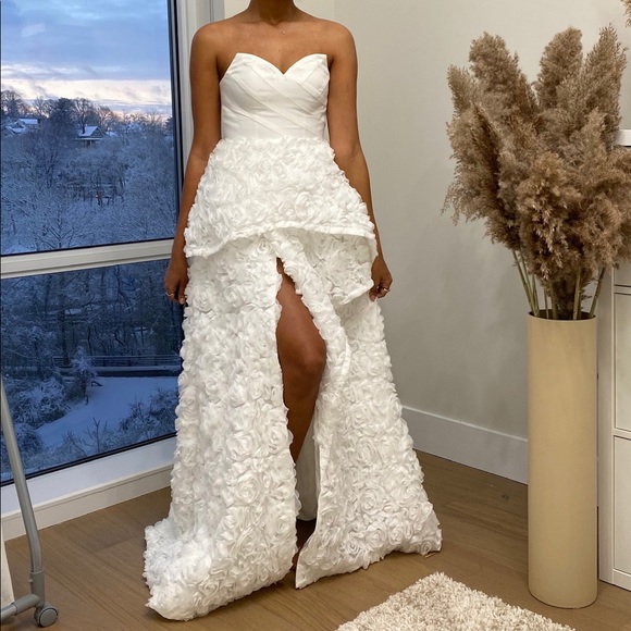 NEW White Strapless Maxi Wedding Dress - Picture 4 of 4